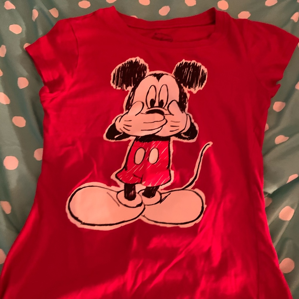 Red Mickey Mouse t-shirt